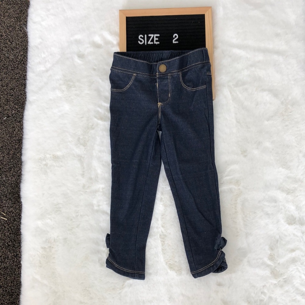 Gymboree girls bow jeggings size 2